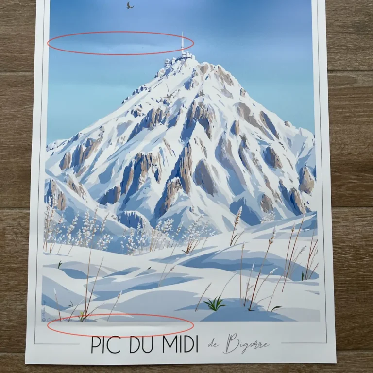 Foliove - Affiche Pic du Midi de Bigorre Hiver | Imparfaite 50x70 cm – 50x70 cm (B2)