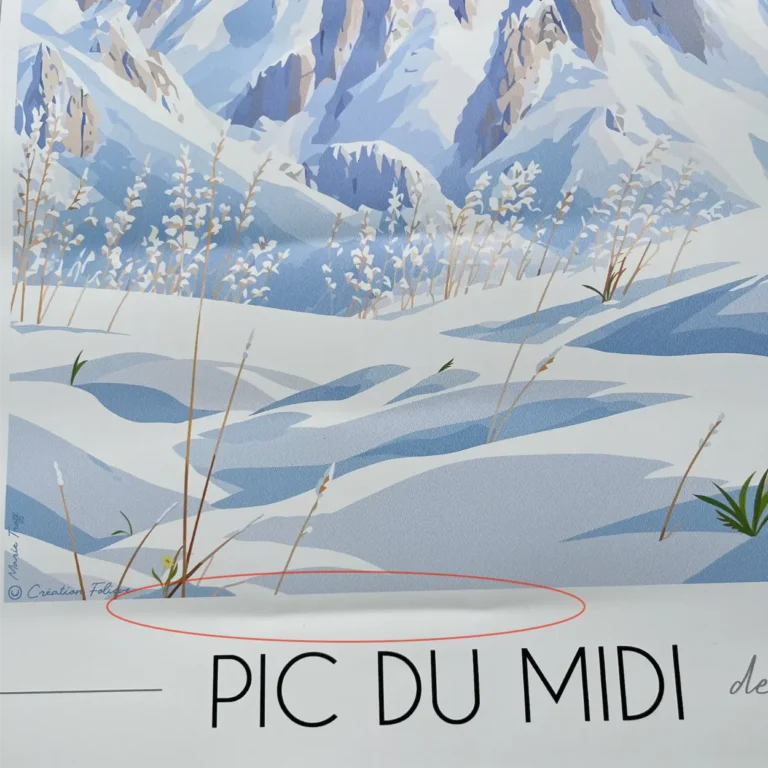 Foliove - Affiche Pic du Midi de Bigorre Hiver | Imparfaite 50x70 cm – 50x70 cm (B2)