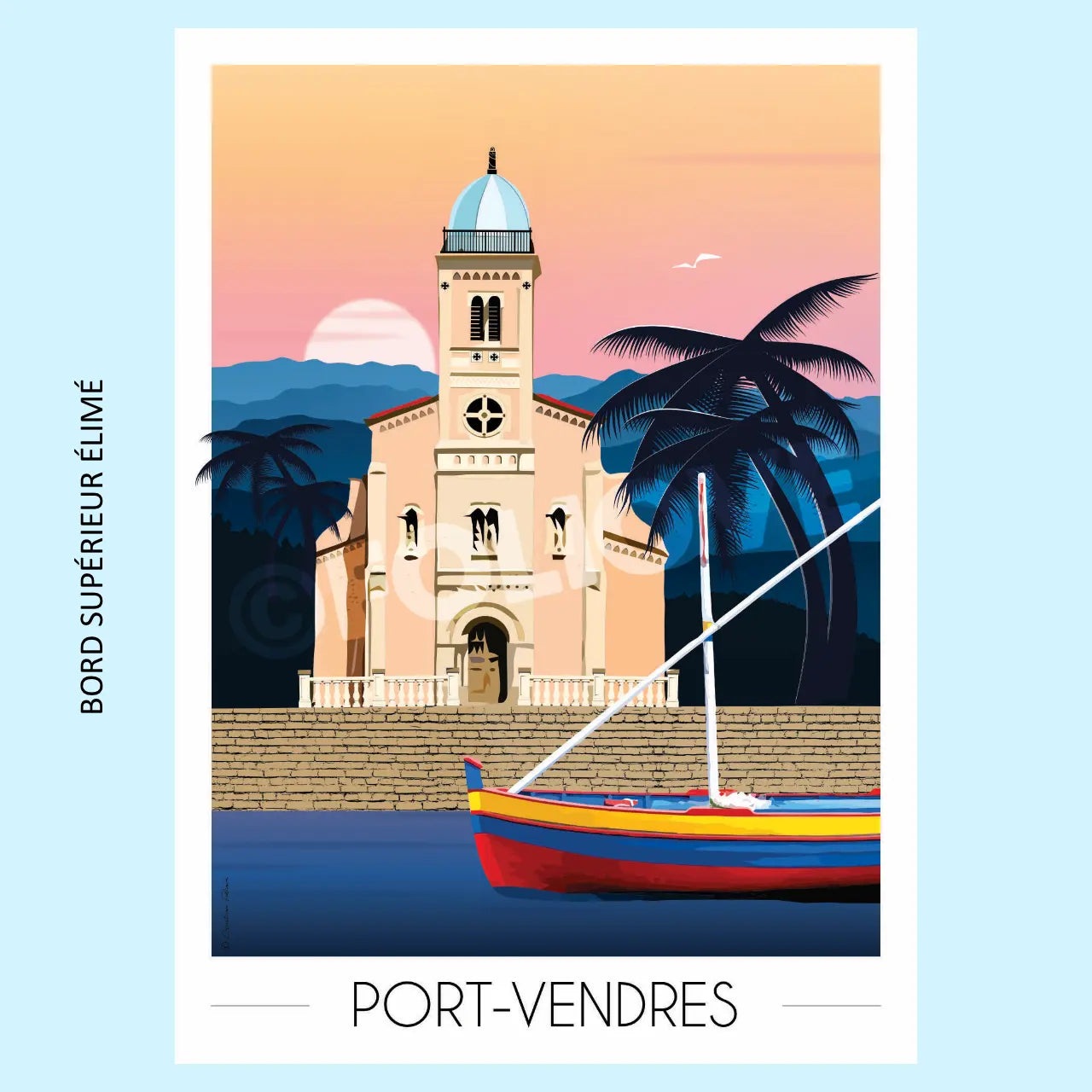 PortVendresegliseimparfaite 1 Foliove - Affiche Port Vendres - Église | Imparfaite 30x42 cm – 30x42 cm (A3)