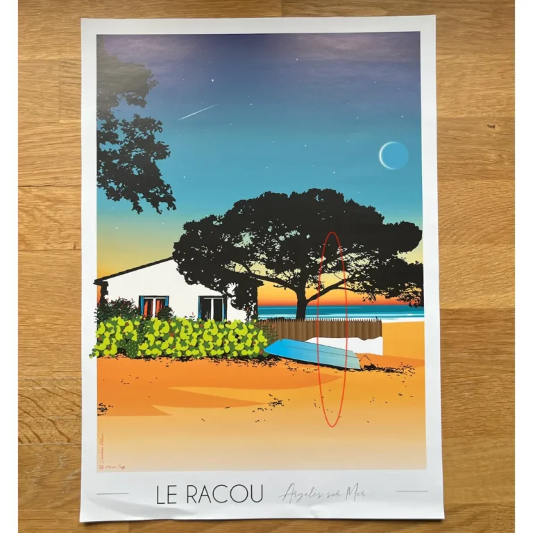 Foliove - Affiche Le Racou - Argelès sur Mer | Imparfaite 30x42 cm – 30x42 cm (A3)