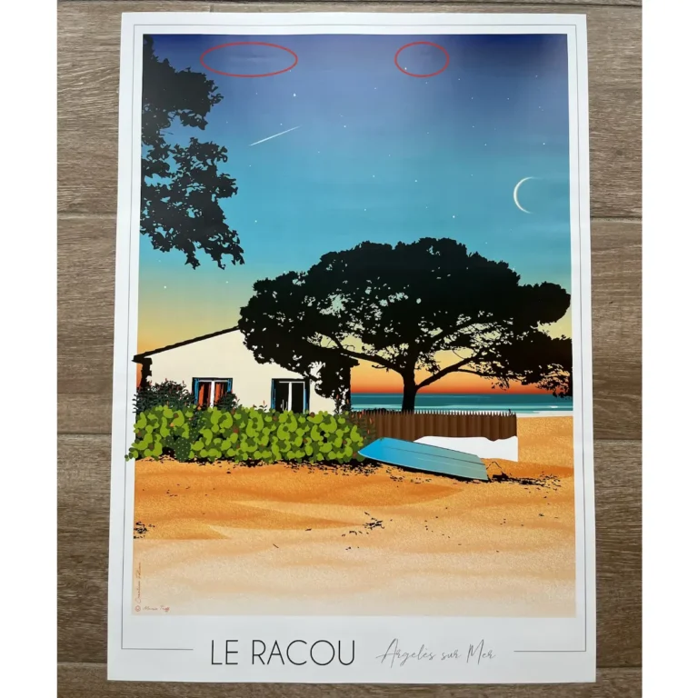 Foliove - Affiche Le Racou - Argelès sur Mer | Imparfaite 50x70 cm – 50x70 cm (B2)