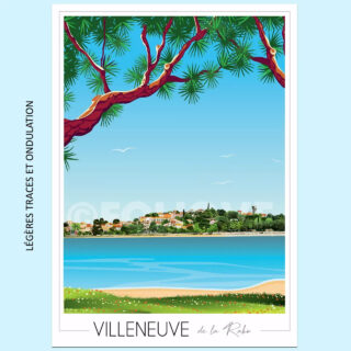 Affiche Villeneuve-de-la-Raho | Imparfaite 50×70 cm par la marque Foliove Foliove - Affiche Villeneuve-de-la-Raho | Imparfaite 50×70 cm