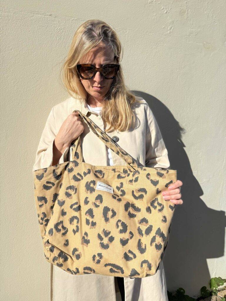 Maison Mallow - Sac Cabas Medium léopard clair