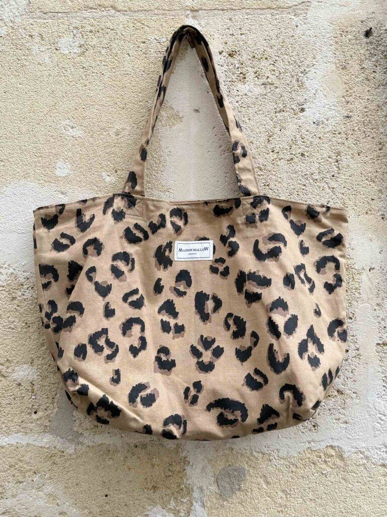 Maison Mallow - Sac Cabas Medium léopard clair