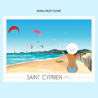 Foliove - Affiche Saint Cyprien Plage | Imparfaite 50×70 cm