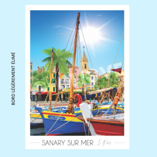 Affiche Sanary-sur-Mer | Imparfaite 30×42 cm par la marque Foliove Foliove - Affiche Sanary-sur-Mer | Imparfaite 30×42 cm