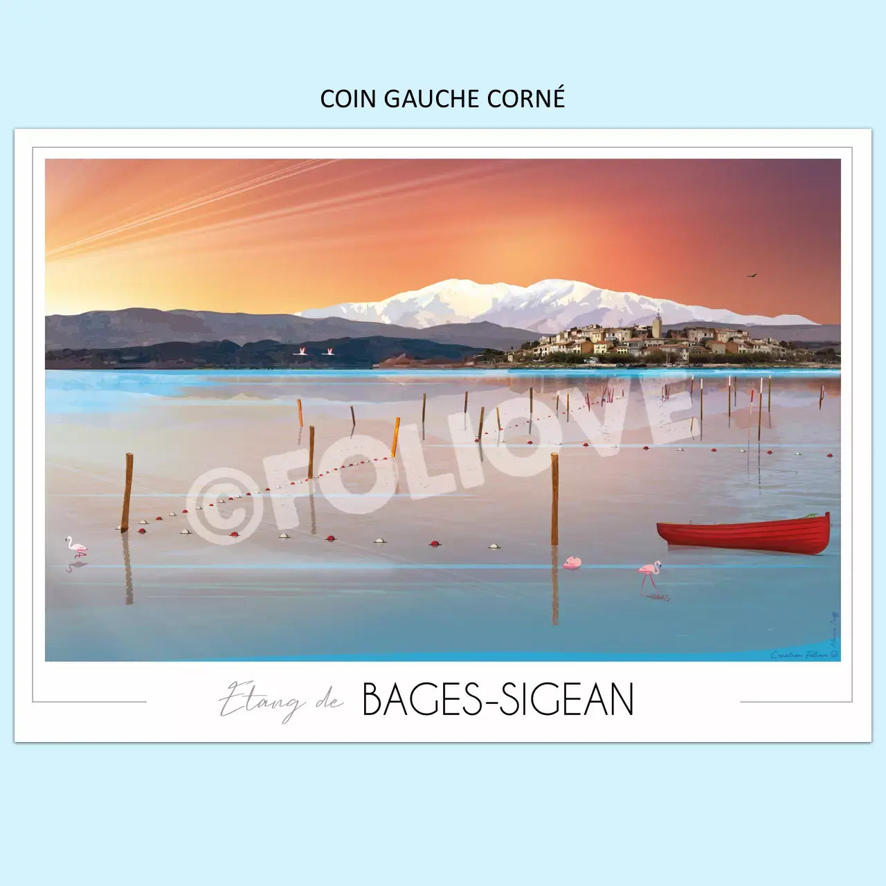Foliove - Affiche Étang de Bages Sigean | Imparfaite 50x70 cm – 50x70 cm (B2)