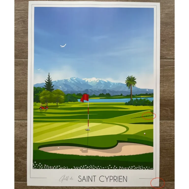 Foliove - Affiche Golf de Saint-Cyprien | Imparfaite 50x70 cm – 50x70 cm (B2)
