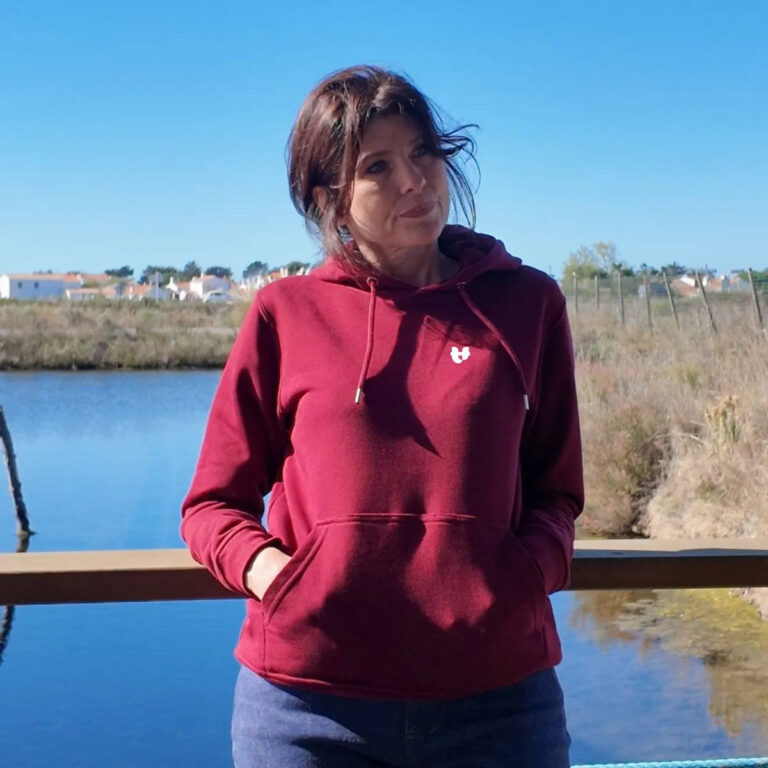 PALÂBA - Hoodie bordeaux femme à capuche | Coton bio – XL