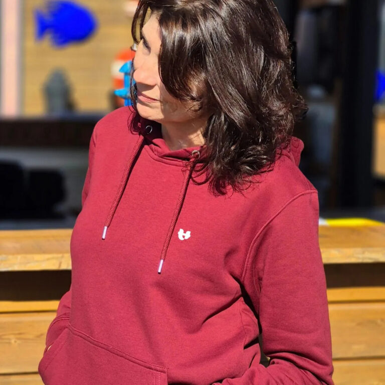 PALÂBA - Hoodie bordeaux femme à capuche | Coton bio – XL