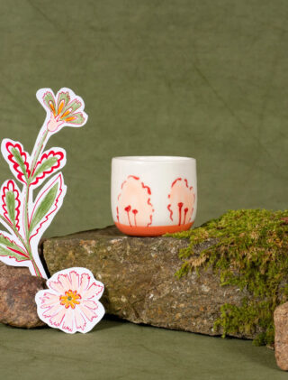 Maison Primavera - Tasse à café en porcelaine à motif Marguerite – La Clé des champs