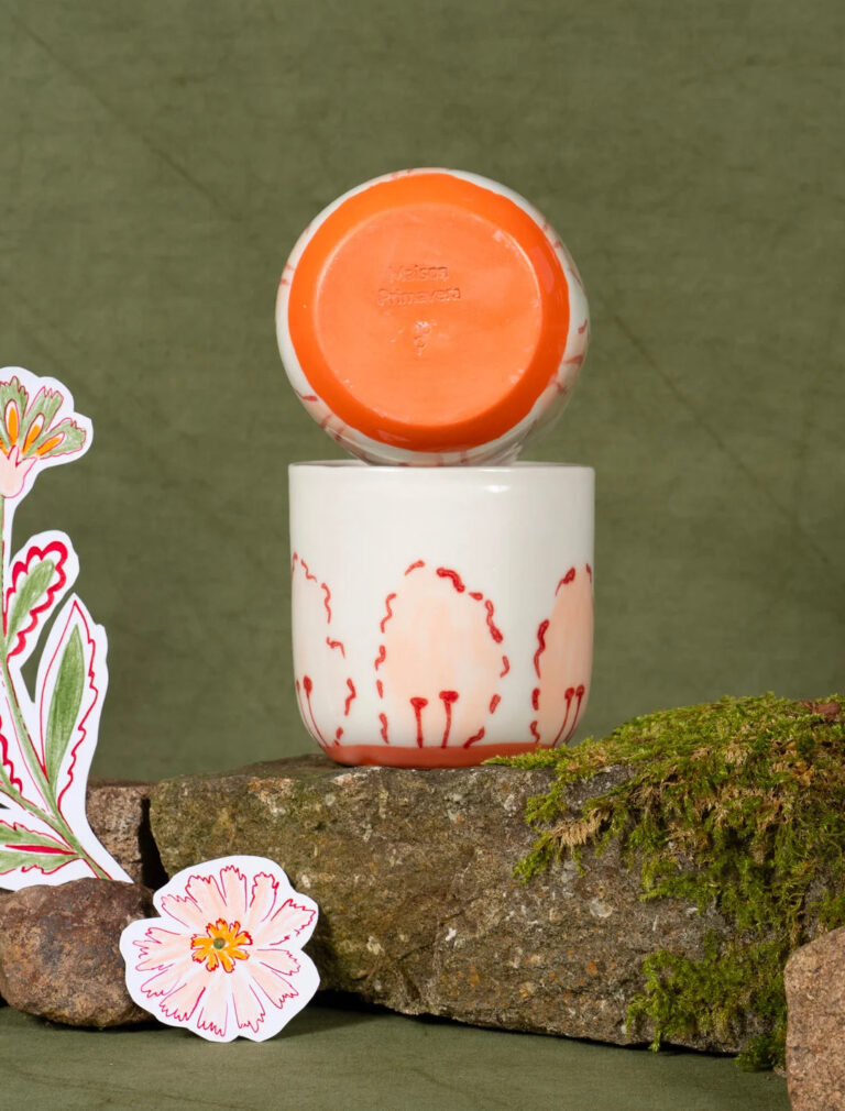 TASSE THE LA CLE DES CHAMPS MARGUERITE 1 Maison Primavera - Tasse à thé en porcelaine à motif Marguerite - La Clé des champs