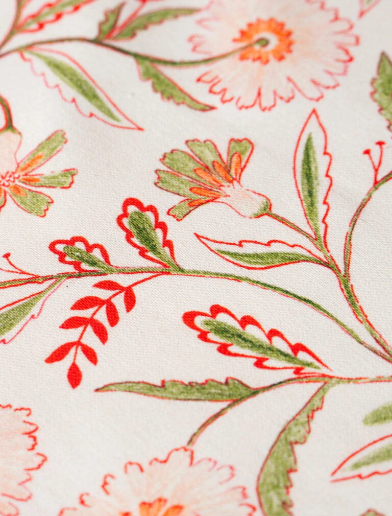Maison Primavera - Tissu au mètre en coton et lin à motif Prairie - La Clé des champs