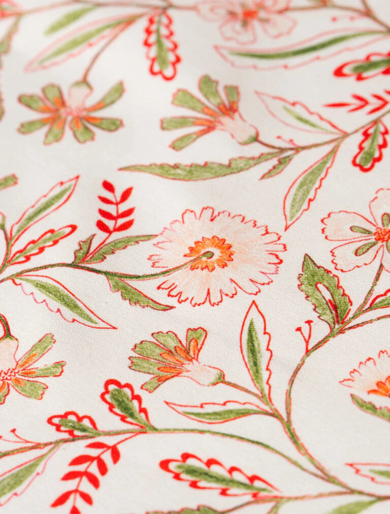 Maison Primavera - Tissu au mètre en coton et lin à motif Prairie - La Clé des champs