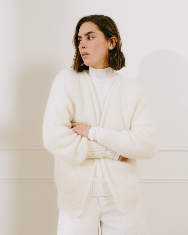 Tricots Jean Marc - Pull Col Montant Enza - Écru – L
