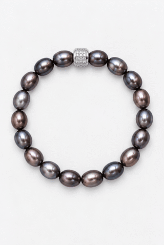 Bracelet Perles de Culture Noires Or Blanc – Athéna par la marque NEIJE NEIJE - Bracelet Perles de Culture Noires Or Blanc – Athéna