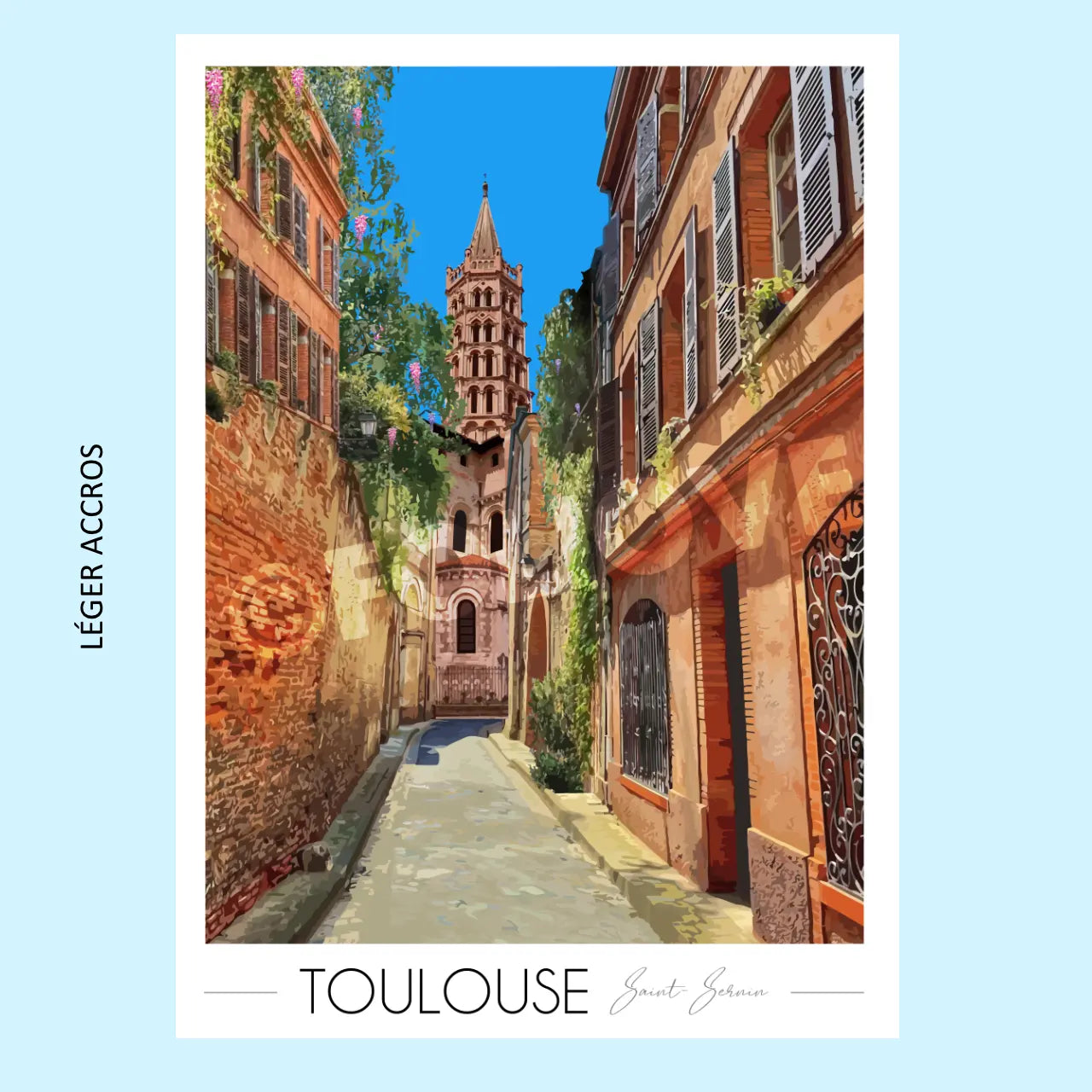 Foliove - Affiche de Toulouse | Imparfaite 30x42 cm – 30x42 cm (A3)