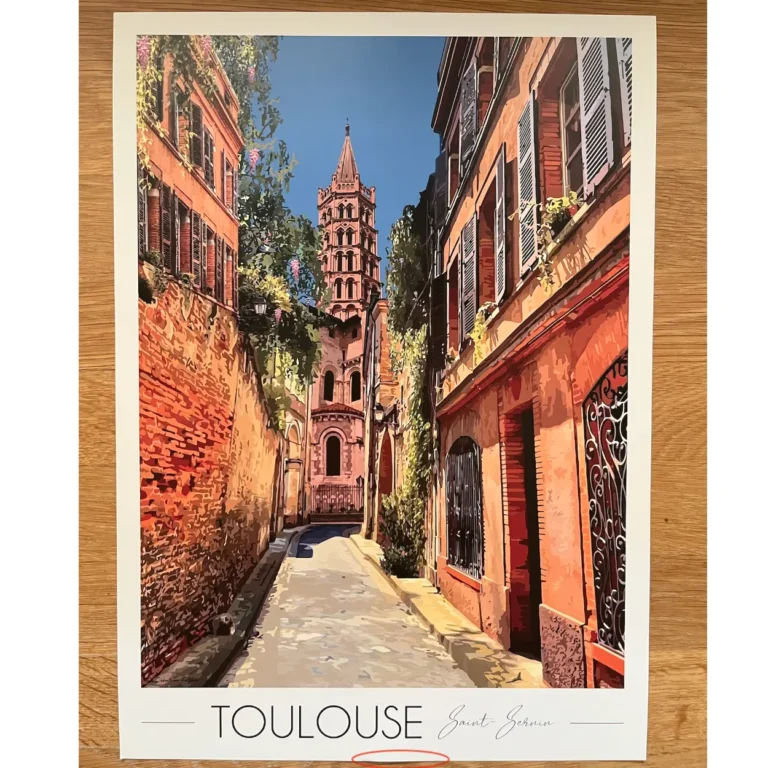 Foliove - Affiche de Toulouse | Imparfaite 30x42 cm – 30x42 cm (A3)