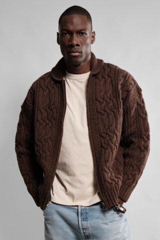Veste Ohannes – Choco par la marque Nitto Knitwear Nitto Knitwear - Veste Ohannes – Choco