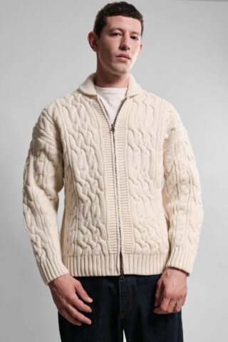 Veste Ohannes – Écru par la marque Nitto Knitwear Nitto Knitwear - Veste Ohannes – Écru