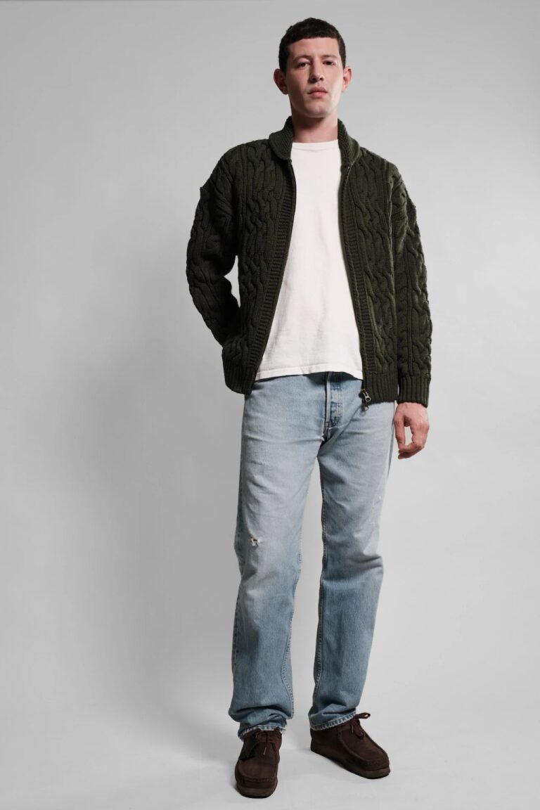 Nitto Knitwear - Veste Ohannes - Vert Forêt – XL