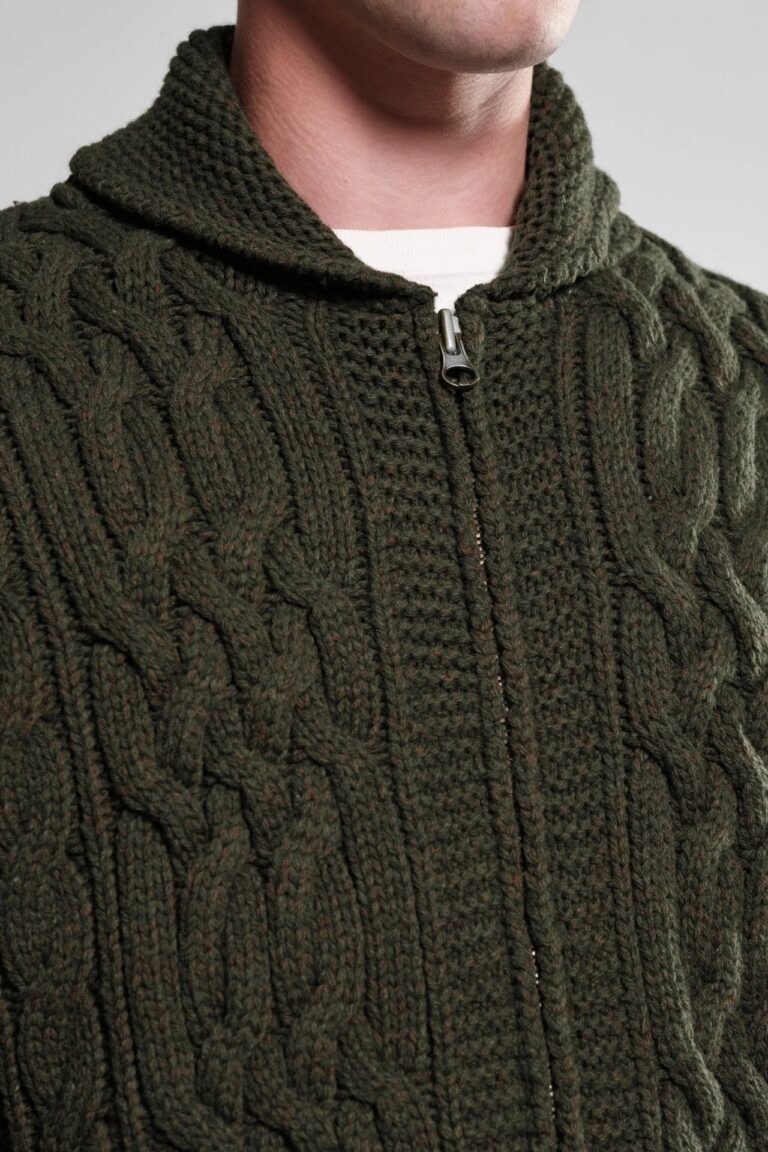 Nitto Knitwear - Veste Ohannes - Vert Forêt – XL