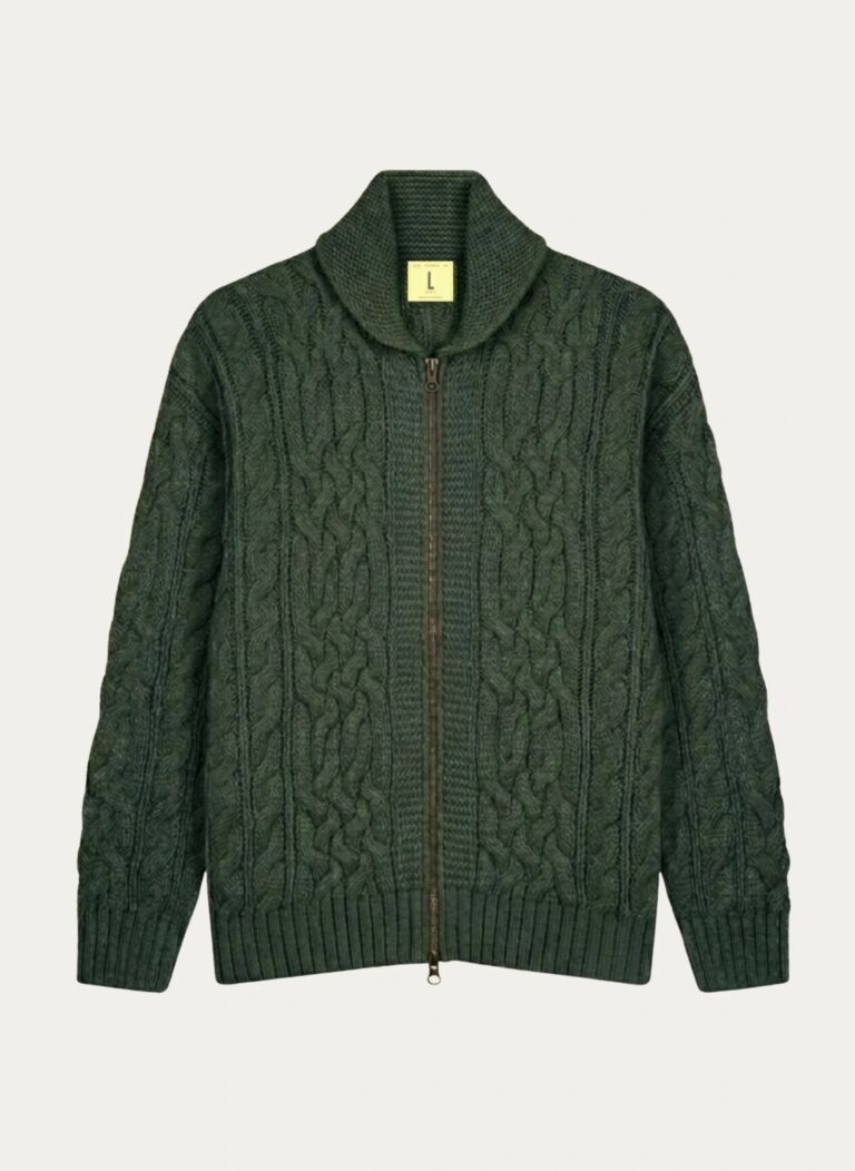 Nitto Knitwear - Veste Ohannes - Vert Forêt – XL