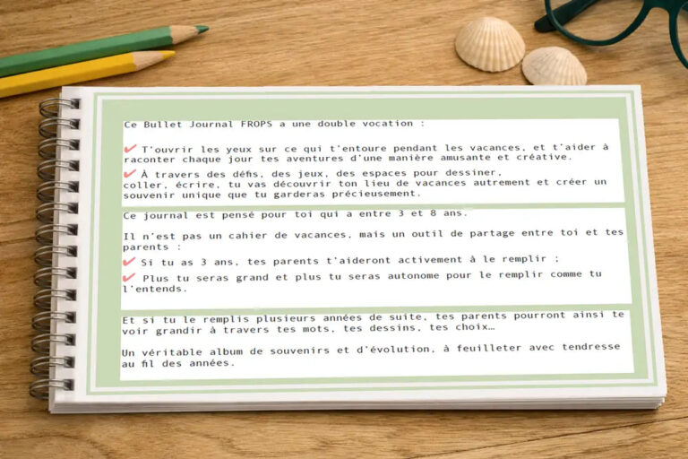 Atelier Baby'Sphère - Bullet Journal FROPS des Grandes Vacances d’Été - Un compagnon de voyage géolocalisé. – 3 - 50 pages