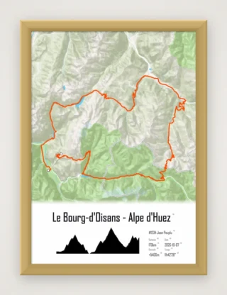 The Post Trace - Affiche Cyclisme – Bourg d’Oisans à l’Alpe d’Huez