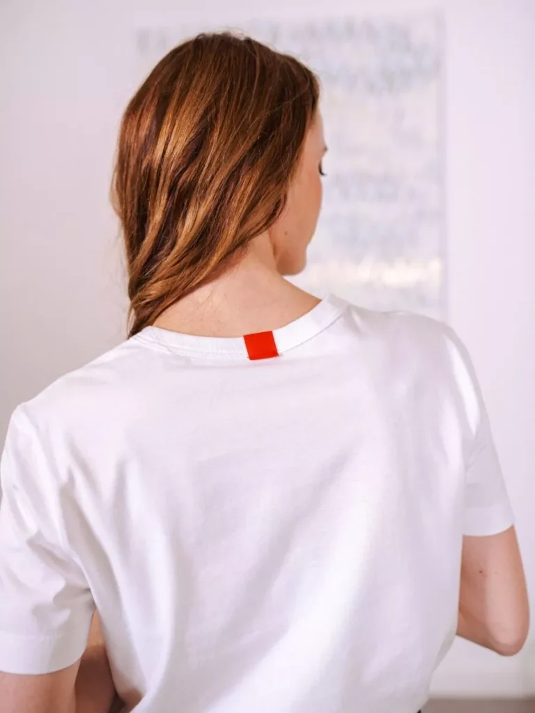 1083 - T-SHIRT DROIT BRODE 404 coton bio blanc Femme