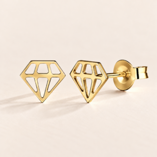 Puce d’oreilles diamant Or jaune par la marque Annah Cruz Annah Cruz - Puce d’oreilles diamant Or jaune
