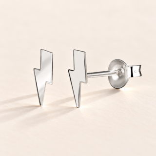 Puce d’oreilles éclair Argent par la marque Annah Cruz Annah Cruz - Puce d’oreilles éclair Argent