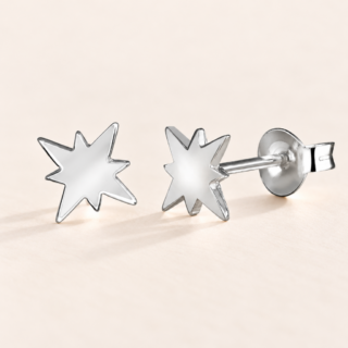 Puce d’oreilles étoile polaire argent par la marque Annah Cruz Annah Cruz - Puce d’oreilles étoile polaire argent
