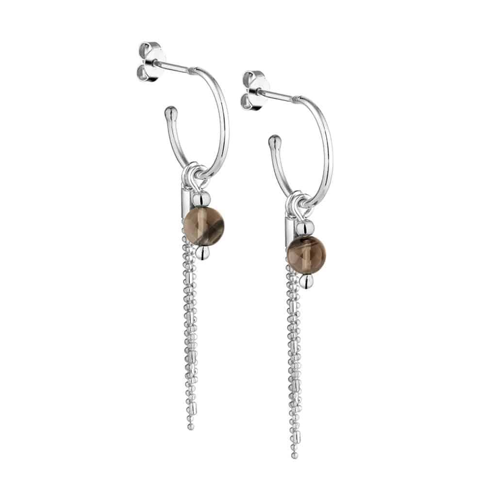 annahcruz boucle oreilles sidney argent obscidienne transparente 1024x1024 1 Annah Cruz Bijoux - Boucles créoles Sidney – argent925