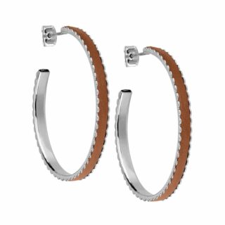 Boucles Créoles Cuir Mat par la marque Annah Cruz Annah Cruz - Boucles Créoles Cuir Mat