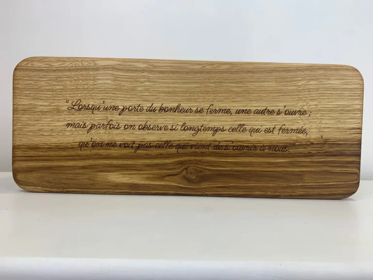 Sève et Copeaux - Banc de méditation - avec gravure originale à choisir parmi 9 modèles
