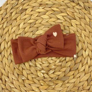 Bandeau en jersey côtelé – Réglable – Amore par la marque Les Mômes des Dômes Les Mômes des Dômes - Bandeau en jersey côtelé – Réglable – Amore