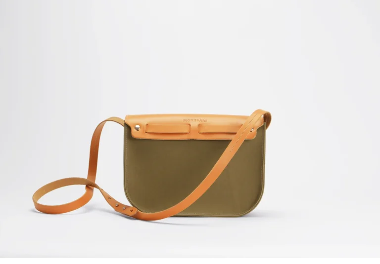 Monébari - Sac besace en toile et cuir  - Édition Une Main d'artiste