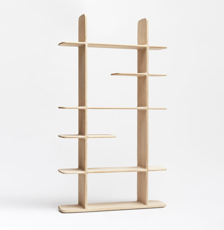 bibliotheque etagere bois teheme double Drugeot.com - Bibliothèque TÉHÈME DOUBLE – teinte-noyer-finition