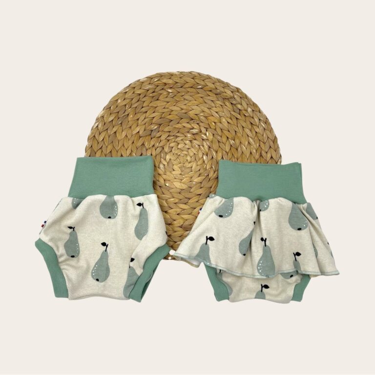 les Mômes des Dômes - Bloomer avec Jupette Évolutif pour Bébé - Erika – 3 - 18 mois / Bloomer seul