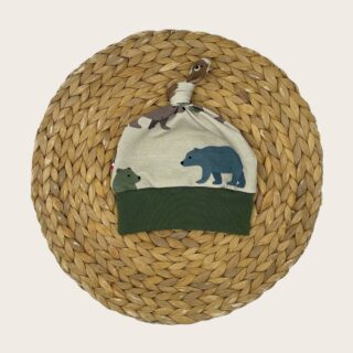 Bonnet évolutif avec noeud Ernest par la marque Les Mômes des Dômes Les Mômes des Dômes - Bonnet évolutif avec noeud Ernest