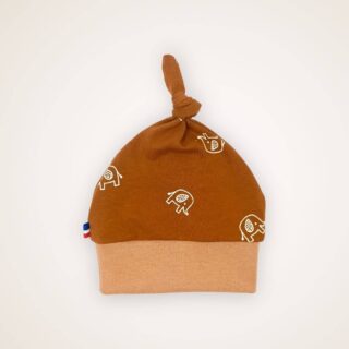 Bonnet évolutif avec noeud Torino – la Dolce Vita par la marque Les Mômes des Dômes Les Mômes des Dômes - Bonnet évolutif avec noeud Torino – la Dolce Vita