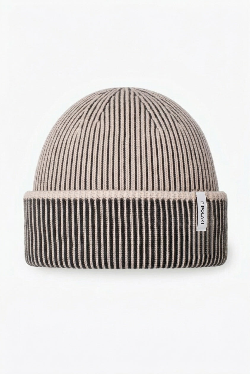 bonnet ubac noir beige pipolaki PIPOLAKI - Bonnet UBAC – Noir/Beige