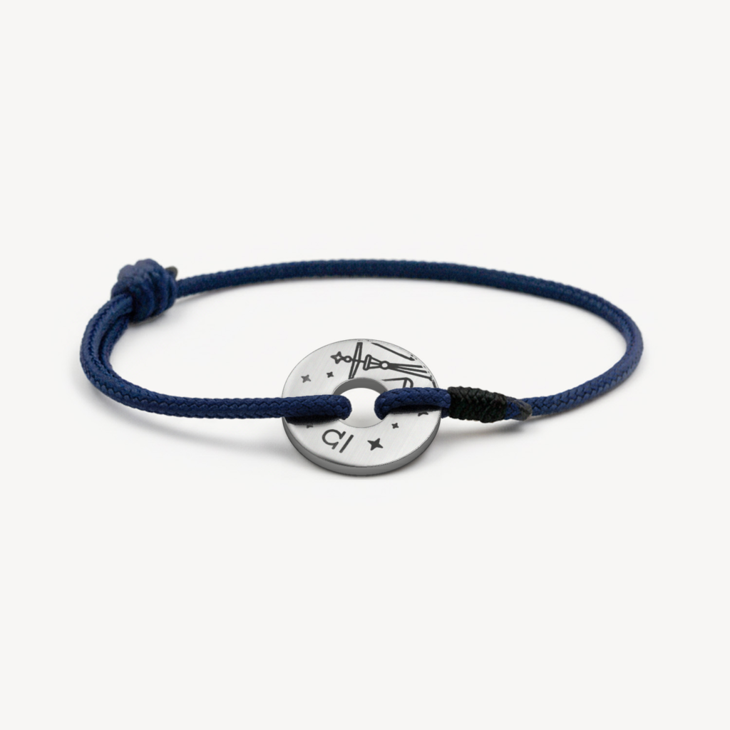 bracelet marine rondelle balance acier 1024x1024 1 Monzémaré - Cordon Balance Femme - Signe du Zodiaque – noir