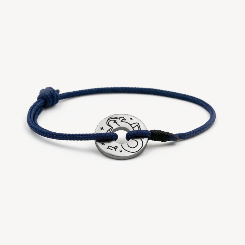 bracelet marine rondelle capricorne acier 1024x1024 1 Monzémaré - Cordon Capricorne Femme - Signe du Zodiaque – noir