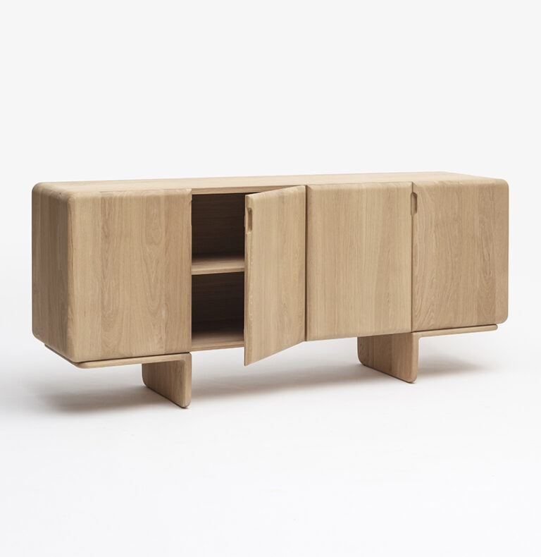 Drugeot.com - Buffet TÉHÈME - 4 portes – teinte-noyer-finition