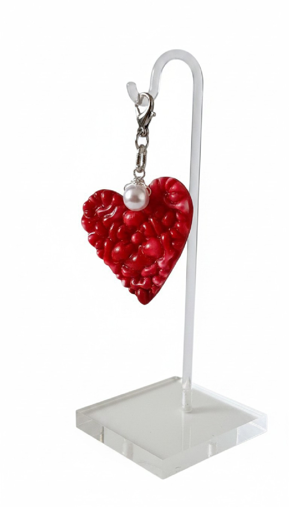 charms breloque 4 L’Atelier de Patricia - Charms breloque – Rouge et blanc paillettes
