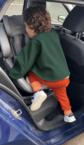 Les Mômes des Dômes - CHO Poncho spécial voiture approuvé par Sécurange – Vert