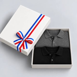 PALÂBA - Coffret polo homme : duo noir et gris anthracite