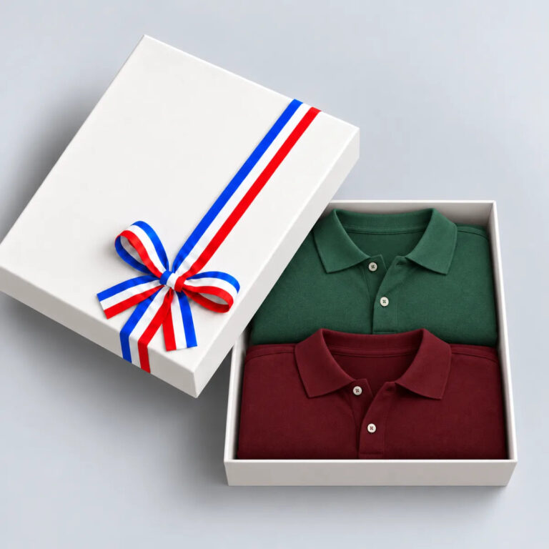PALÂBA - Coffret polo homme : duo vert et bordeaux – XL
